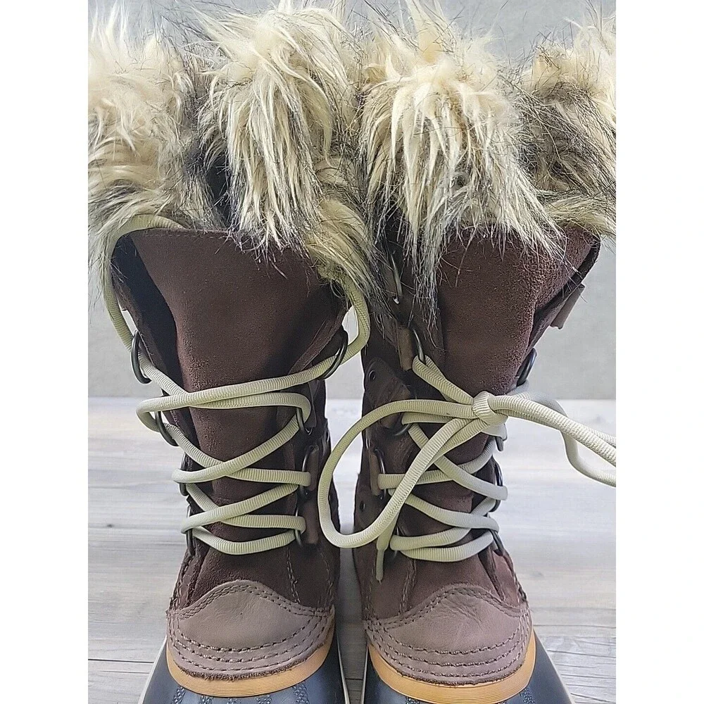 Sorel Joan of Arctic Waterproof Boots NL1540-256 Women's‎ Size 6 Brown Leather